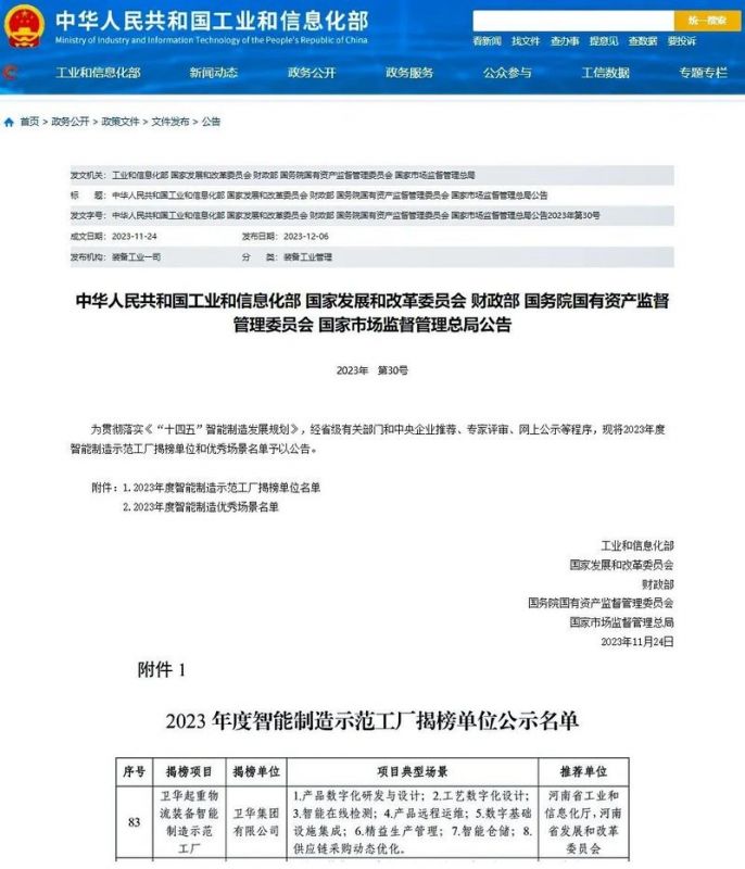 國 家級榜單，衛(wèi)華入選！